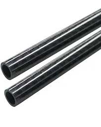 22mm 3K Carbon Fiber Tube 20mm*22mm*250mm Glossy Surface (2 PCS)