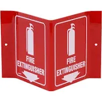 BRADY Fire Extinguisher Sign V1FE15A