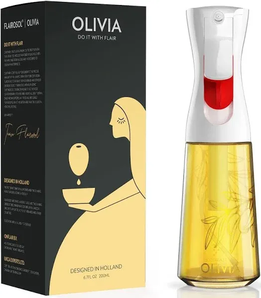  OLIVIA Oil Sprayer for Cooking, 200ml Glass Olive Oil Sprayer, Continuous Oil 