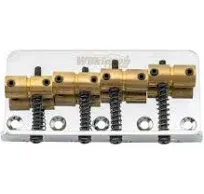 Wilkinson WOB41 57mm (2-1/4 inch) 4-String Bass Bridge Brass Saddles for Prec...