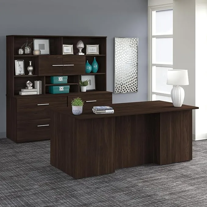 Bush Business Furniture Office 500 72W Desk Hutch, Modern Hickory