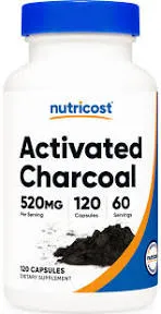 Nutricost Activated Charcoal 120 Capsules, 520mg - Quality Activated Charcoal