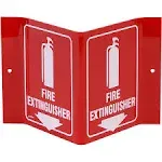 Brady V1fe15a Fire Extinguisher Sign, 6 In Height, 8 In Width, Acrylic,