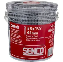 Senco DuraSpin #6 x 1-5/8 In. Phillips Bugle Head Collated Drywall Screws NEW 41