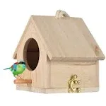 Tfwadmx Wooden Bird House, Hanging Birdhouse for Outside, Garden Patio Decorative Nest Box Bird House for Wren Swallow Sparrow Hummingbird Finch