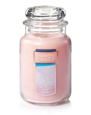 Yankee Candle Pink Sands 22 oz Large Jar Beach Coastal NEW