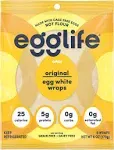 Egglife Egg White Wraps, Original - 6 wraps, 6 oz