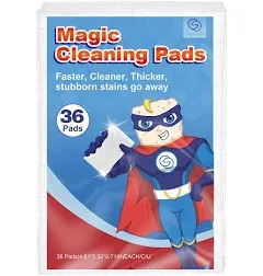 squish Magic Sponge Eraser, 36 Count Magic Cleaning Pads for Walls Oven, Kitchen, and Shoe Cleaner