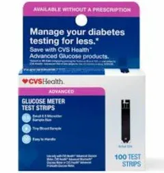 CVS Health Advanced Glucose Meter Test Strips