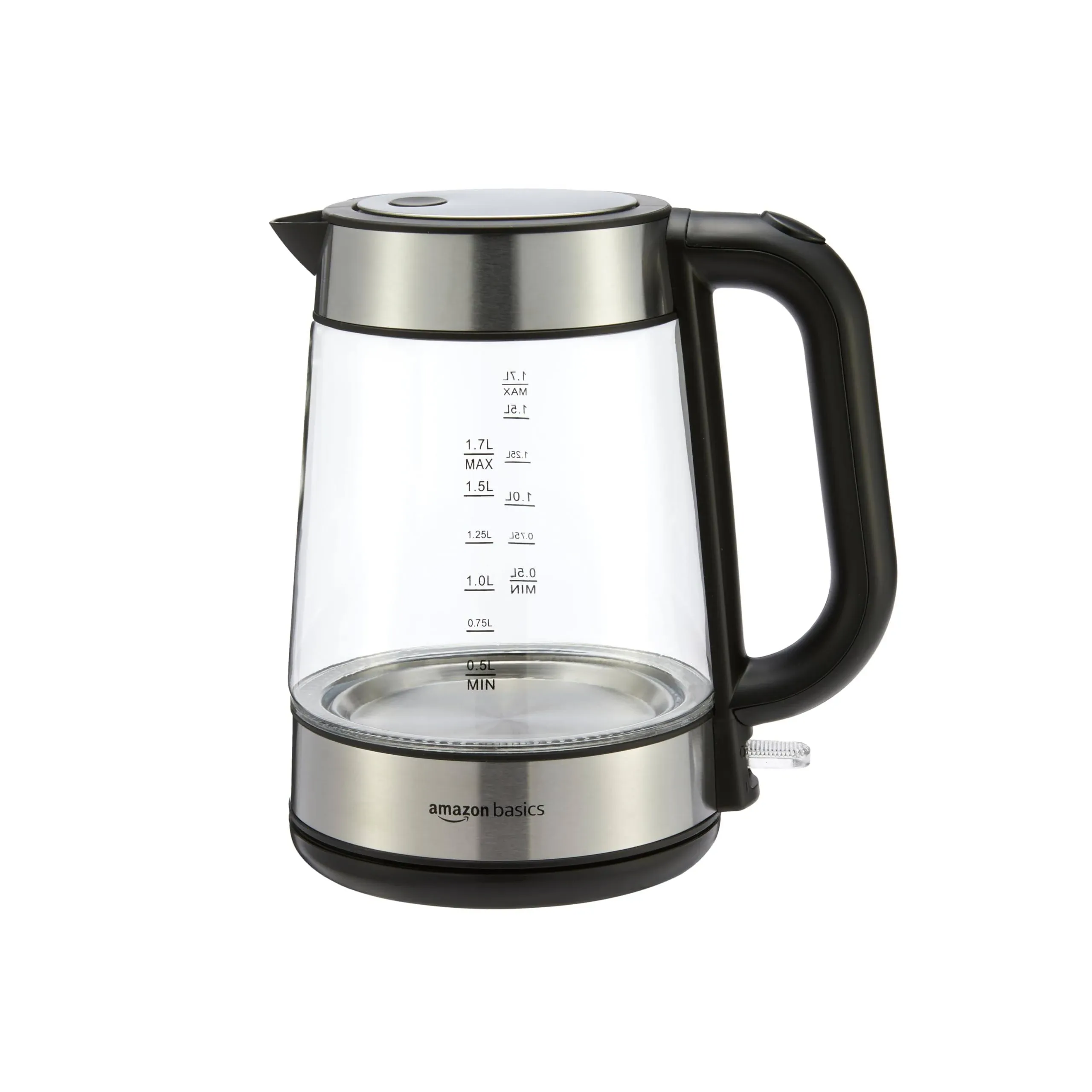 Amazon Basics Electric Glass and Steel Kettle