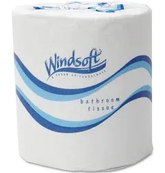 Windsoft Toilet Paper, 48-Pack, Bulk Bath Tissue, Rolls Individually Packaged, Septic Safe, 2 Ply, White, 500 sheets Per Roll