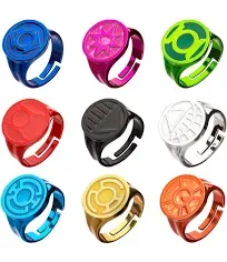 DC Comics Green Lantern All Lantern Corp Colored Power Ring Set - 8 Rings No Box