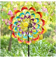 Garden Wind Spinners Outdoor Large Metal, 84&#039;&#039; Yard Art Wind Sculptures &amp; Spinne