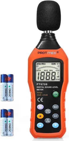 PT6708 Sound Level Meter, Digital Decibel 2-Upgraded Meter 