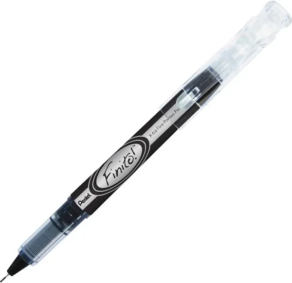 Pentel Finito! Porous Ball Pen Extra Fine Point BLK Permanent 2/Pk Office School