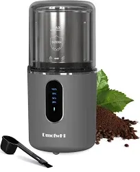 Cordless Coffee Grinder Electric, Dmofwhi USB Rechargeable Coffee Bean Grinder W