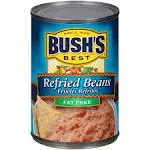 BUSH'S BEST Refried Beans Traditonal Pinto, Source Of Plant Based Protein And Fiber, Low Fat, Gluten Free, 16 oz