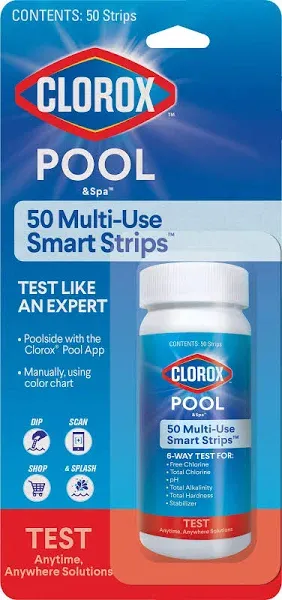 Clorox Pool &amp; Spa Muti-Use Smart Strips Pool Testing Strips 30ct Exp 04/2025