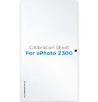 Plustek Calibration Control Sheet - for ePhoto Z300 Scanner only  