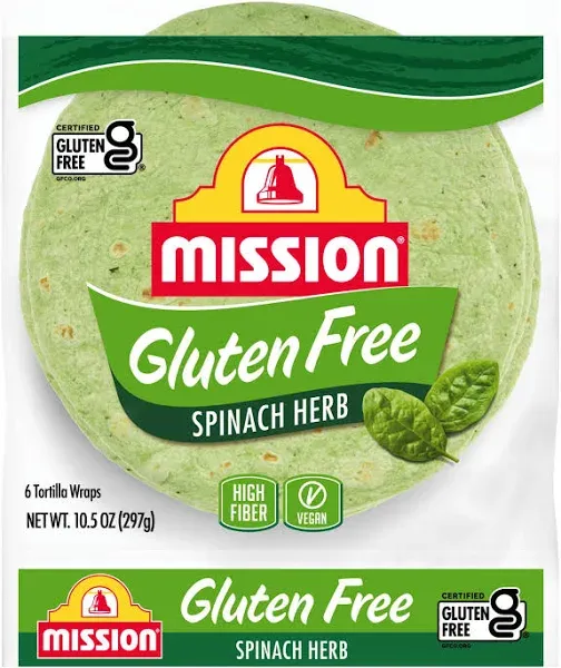 Mission Gluten Free Spinach Herb Tortilla Wraps