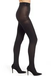 HUE WOMEN&#039;S SUPER OPAQUE CONTROL TOP TIGHTS, MADE IN USA