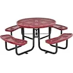 Global Industrial 46" Round Expanded Metal Picnic Table