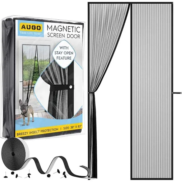 Magnetic Screen Door - Self Sealing, Heavy Duty, Hands Free Mesh Partition Keeps