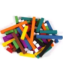 ETA hand2mind Cuisenaire Rods, Plastic, Math Manipulatives, Set/74 Item# S10299