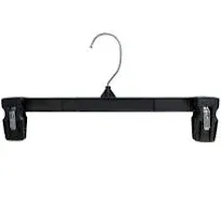 Hanger Central Recycled Black Heavy Duty Plastic Pants &amp; Skirt Bottom Hangers wi