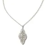 Kendra Scott Abbie Collection. Silver Long Pendant Necklace