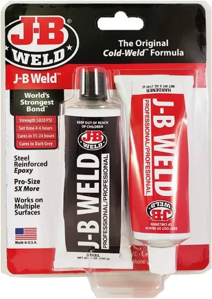 J-B Weld 8281 Epoxy Adhesive Off-White Part A/White Part B Paste Part A Liquid Part B 10 oz