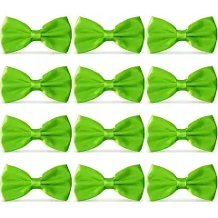 AVANTMEN Men's Bowties Formal Satin Solid 6/12 Pack Bow Ties Pre-tied Adjustable Ties for Men's Many Colors Option in bulk