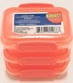 Snack Containers with Lock-Top Lids