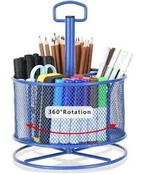 Marbrasse Mesh Desk Organizer 360-Degree Rotating Multi-Functional Pen Holder