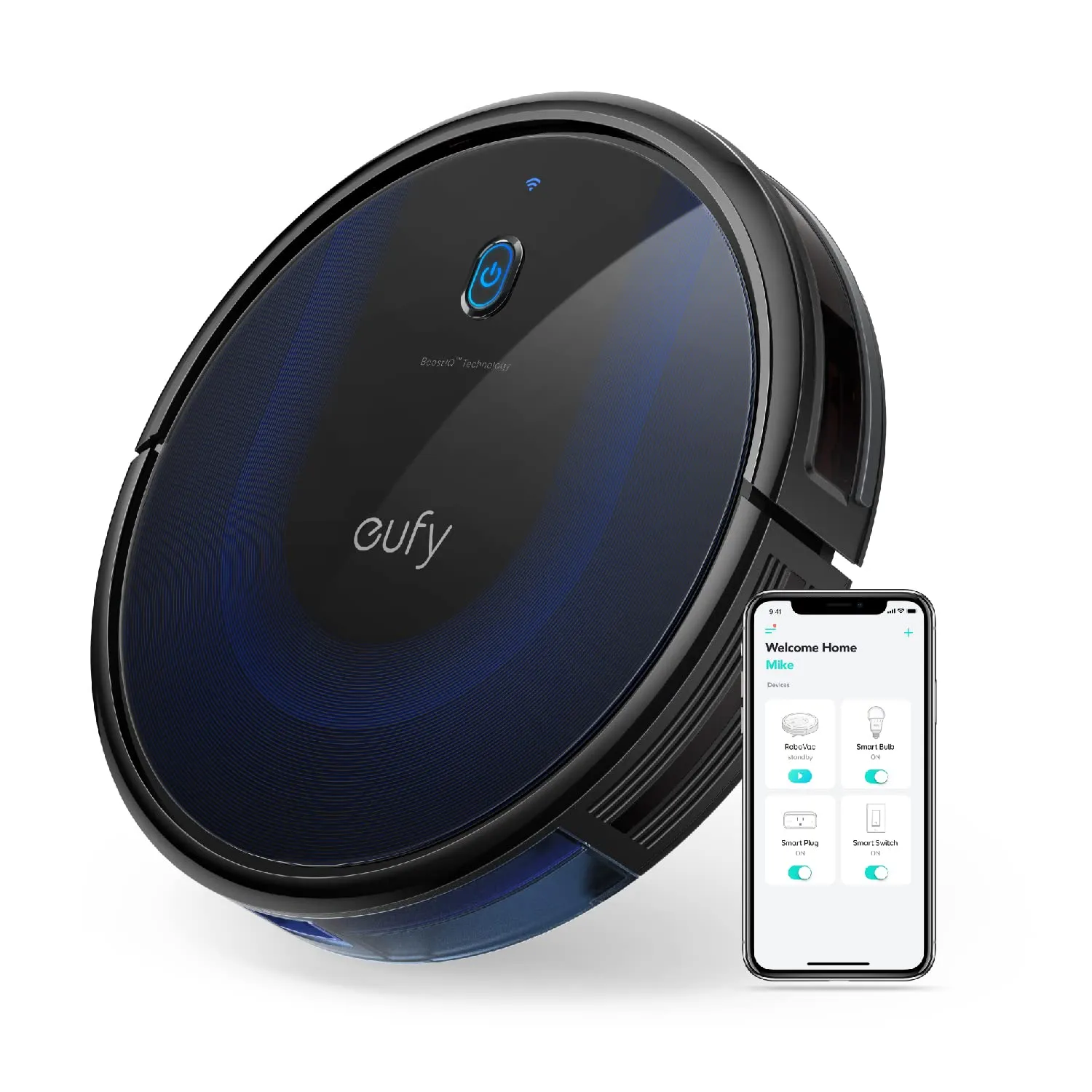 Eufy RoboVac 15C MAX Wi-Fi Robotic Vacuum Cleaner Self-Charging - Black - T2128