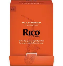 D'Addario Woodwinds Rico Alto Saxophone Reeds, 2.5, 25Count Single Reeds