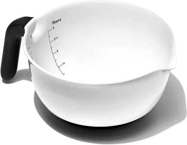 OXO Good Grips 2QT Plastic Batter Mixing Bowl, White