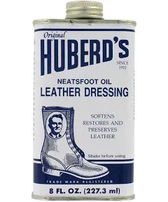 Huberd’s Leather Dressing with Neatsfoot Oil - Leather conditioner that softens new leather and restores dry and hardened leather boots, shoes, bags, belts, baseball gloves, saddles and harness.