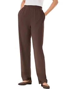 Woman Within Woman Plus Size 7-Day Knit Straight Leg Pant