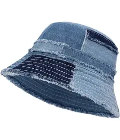 GuanGu Bucket Hat for Women Men Unisex Summer Beach Travel Wide Brim Distressed Sun Hat Lightweight Packable Outdoor Sun Cap