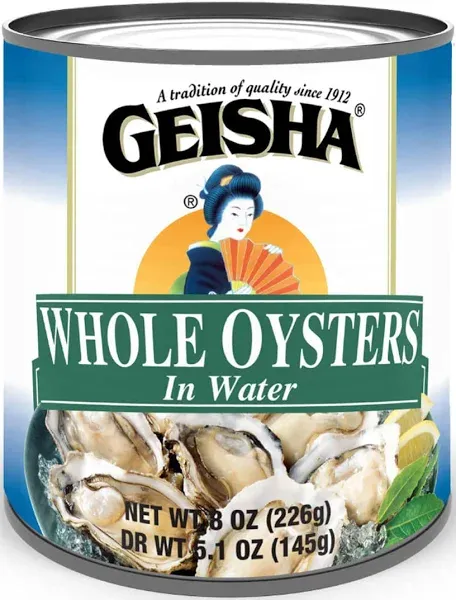 Geisha Whole Oysters in Water 3 Pack