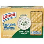 Lance Captain's Wafers Sandwich Crackers, Cream Cheese & Chives - 6 sandwiches, 5.5 oz