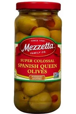 Mezzetta Olives, Spanish Queen, Super Colossal, Pimento Stuffed - 10 oz