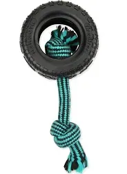 Mammoth Pet Rubber Tire Biter 3.75 Inch Dog Toy Chew Fling Throw Teething Rope