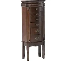 Powell Italian Influenced Transitional Espresso Jewelry Armoire,Brown