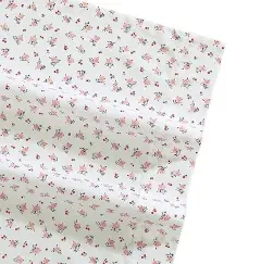 Betsey Johnson Baby Buds Pink Cotton Percale Full Sheet Set