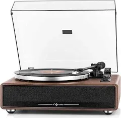 1 by One High Fidelity Belt Drive Turntable with Built-in Speakers Vinyl Record