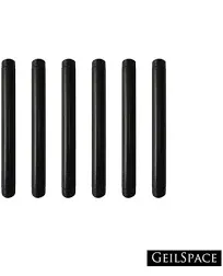 GeilSpace 6 Pack 3/4&#034; × 10&#034; Pre-Cut Black Metal Pipe Industrial Steel Fits St...