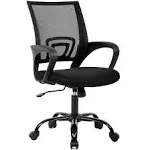 Bestoffice Mesh Chair, Ergonomic, Back Support, Rolling Swivel, Black Seat