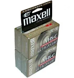 LOT OF 4 Maxell VHS-C TC-30 HGX-Gold Camcorder Videotape Cassettes NEW SEALED